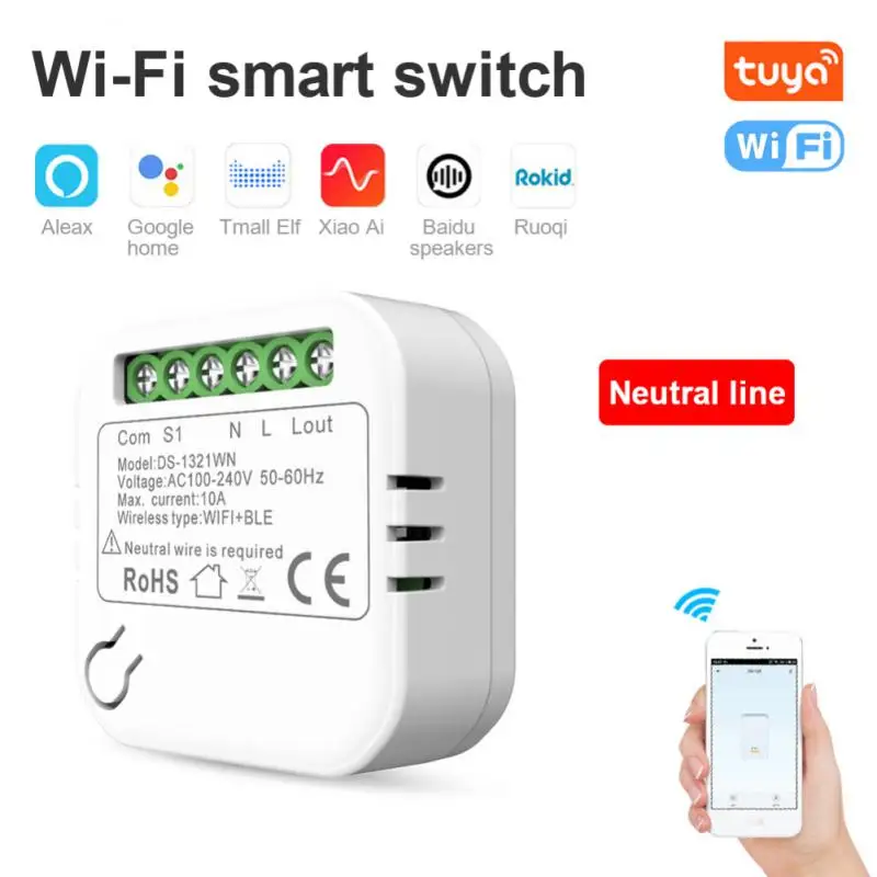 

Wi-Fi + умный выключатель таймер, беспроводные 2-канальные переключатели, автоматизация умного дома, совместим с Smart Life Alexa Home