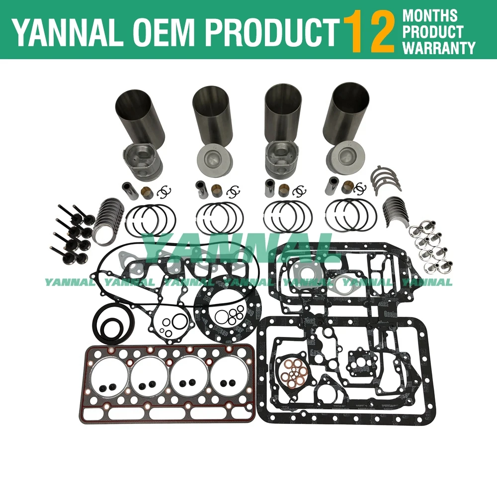 Для Kubota V1902 комплект для капитального ремонта двигателя Bobcat 784 231 331 THOMAS T133 часть