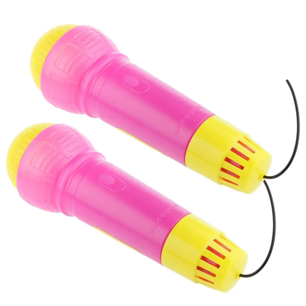 

2 Pieces Plastic Music And Sound Microphone Mic Kids Musical Toy Gift