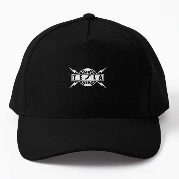 Tesla Band  Baseball Cap Hat Casquette Women Casual Summer Sport Printed Hip Hop Mens Solid Color Snapback Sun Bonnet  Black