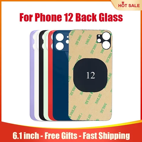 Замена заднего стекла для iPhone 12, 6,1 дюйма, с набором инструментов для ремонта и предварительно установленным клеем