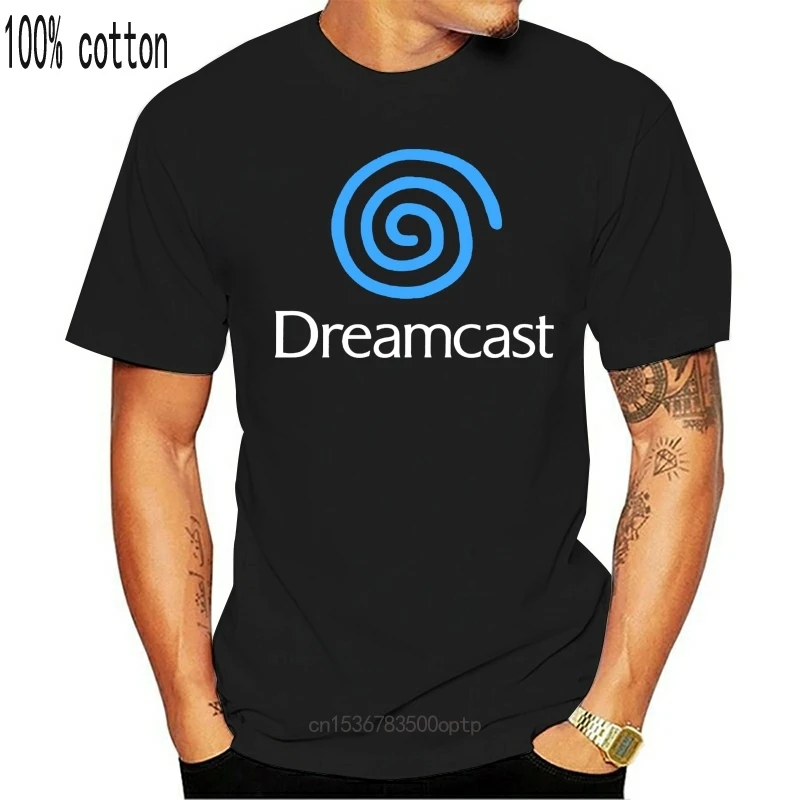 

New Dreamcast Tribute Blue Swirl T Shirt Good Quality Brand Cotton Shirt Summer Style Cool Shirts