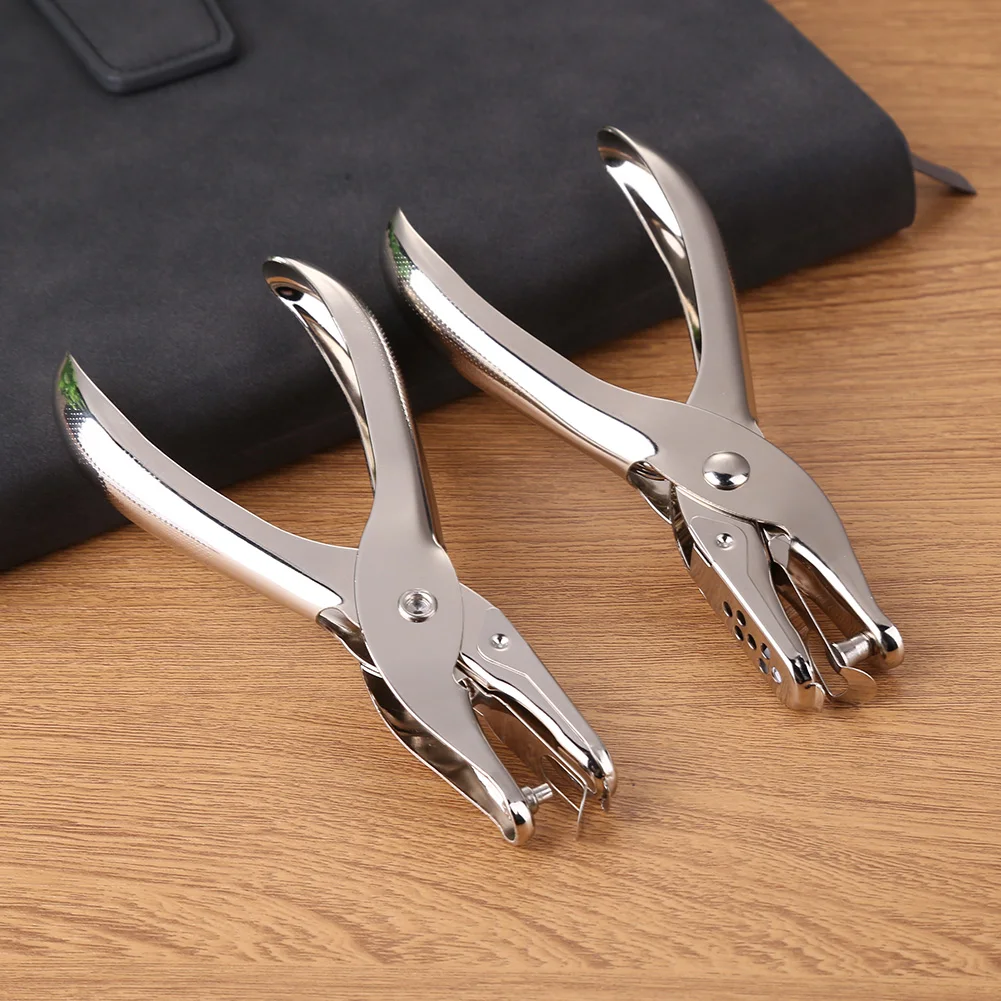 

Hole Puncher Portable Single Hole Puncher Paper Scrapbooking Handheld Metal Craft Necklace Card Home School Office Tool