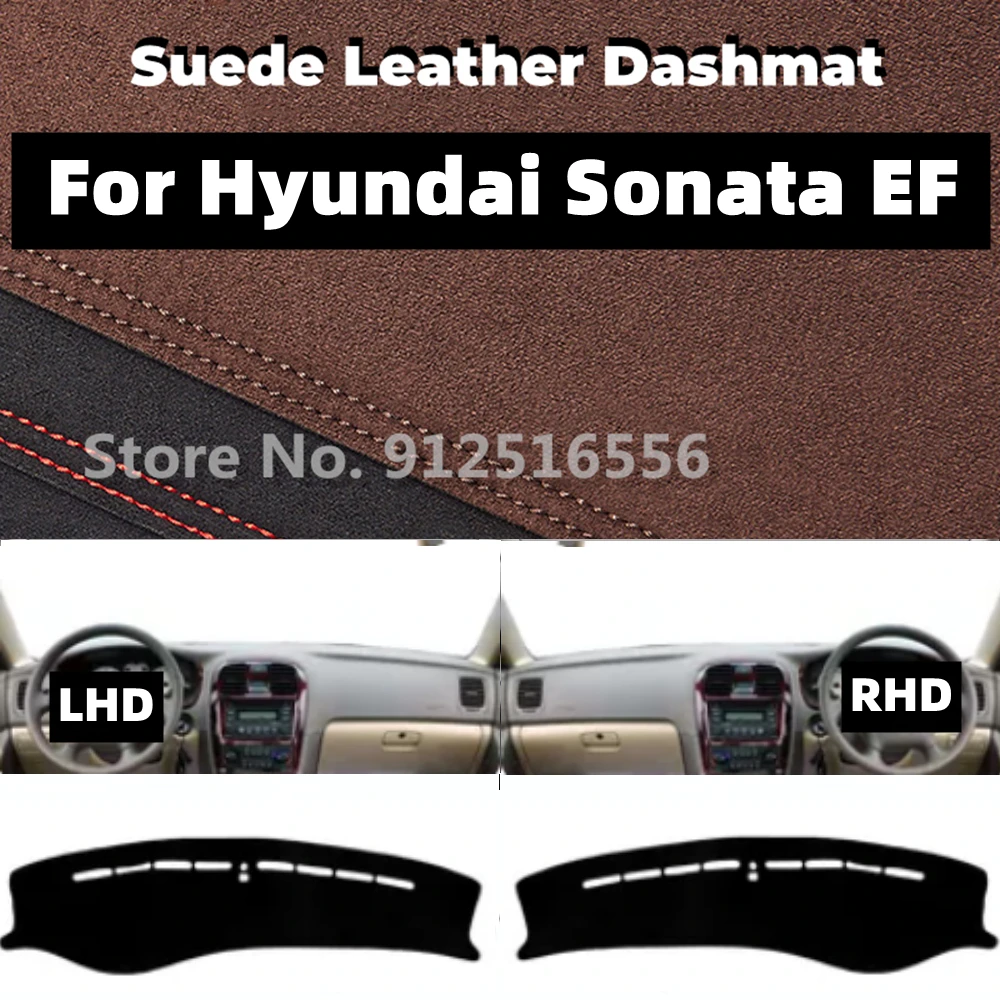 

Для Hyundai Sonata EF 1998 -2005 1999 2001 2004 кожаный замшевый коврик для приборной панели нескользящий солнцезащитный козырек аксессуары