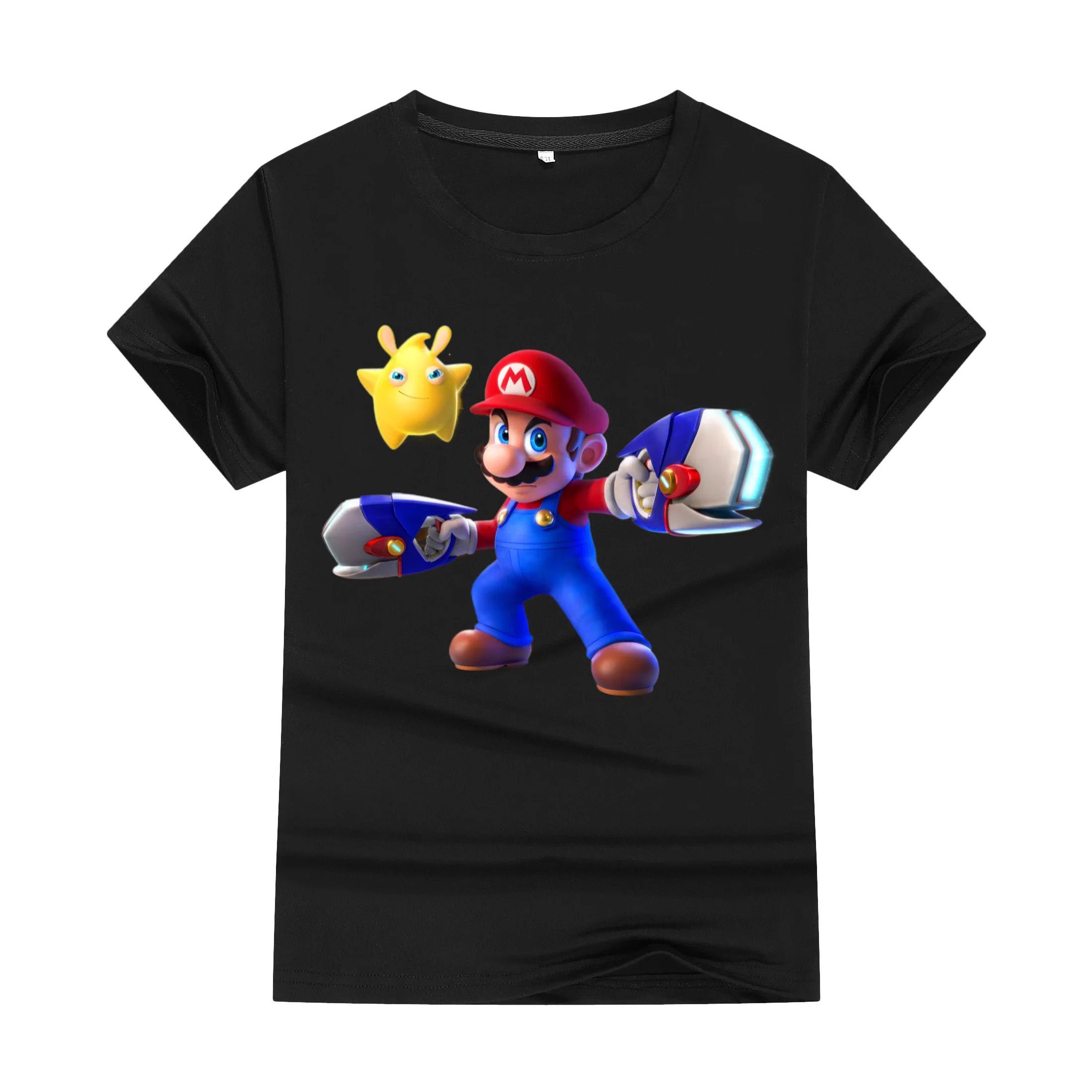 Фото Футболка Super Mario Yoshi 2025 года, модные крутые футболки с коротким рукавом Y2K, забавная футболка, летняя хлопковая одежда с круглым вырезом, одежда оверсайз №1