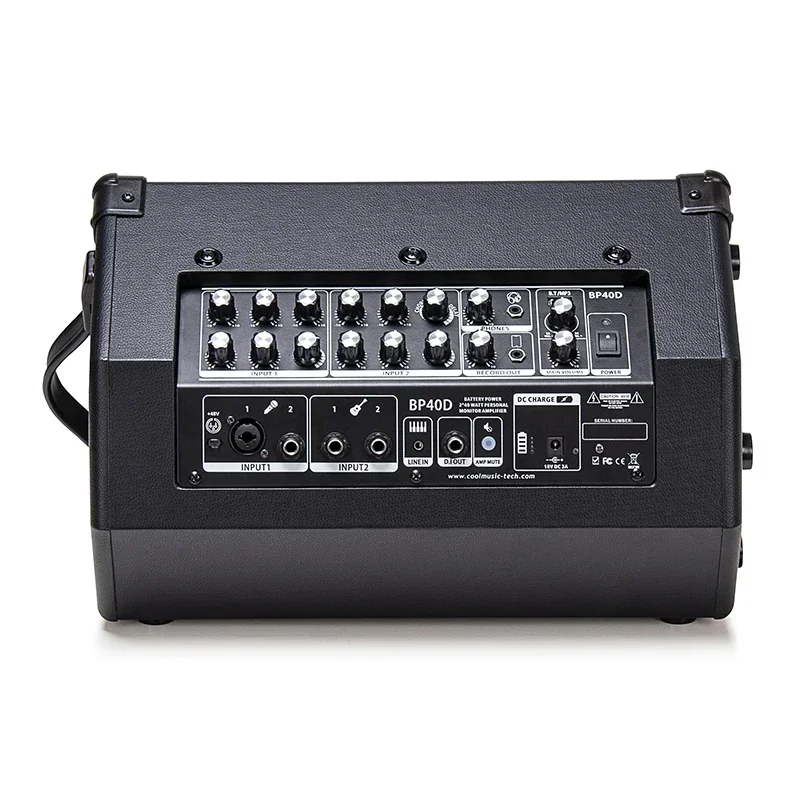 Фото Coolmusic Bp40D Усилитель для акустической гитары с питанием Портативный Bluetooth-динамик 80 Вт с эффектом реверберации хоруса 6 входов 3-полосный эквалайзер №4