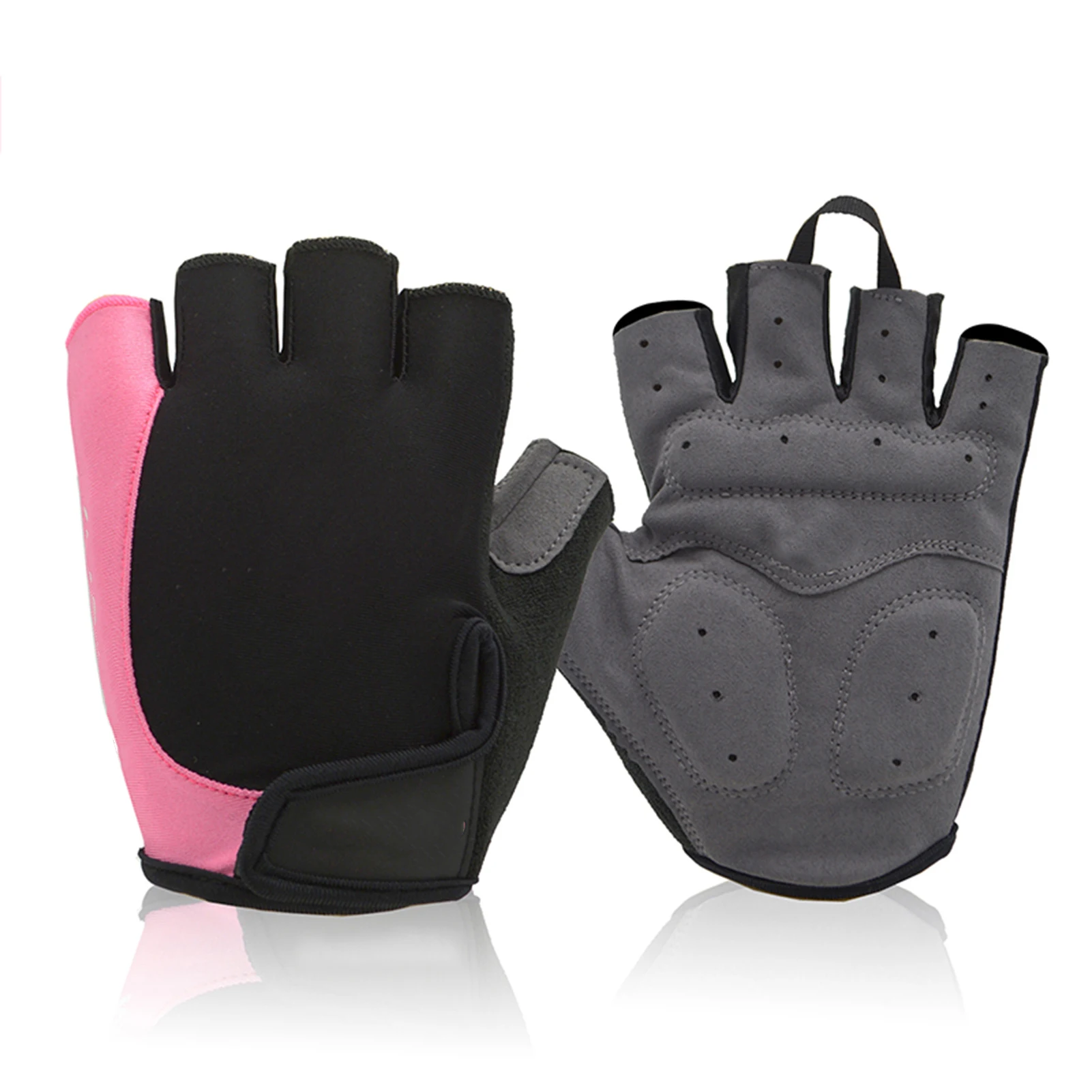 

Non-slip Half Finger Gloves With Wrist Wrap Winter Gloves For Men Support Padded Fitness Short Open Finger Glove For Riding