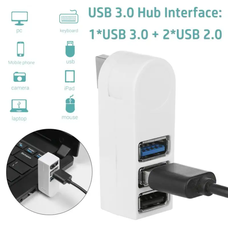 

Portable Multi Usb Splitter Usb 2.0/3.0 Hub Usb Docking Station 5gpbs 3 Ports Expander For Laptop Pc High Speed Usb Adapter
