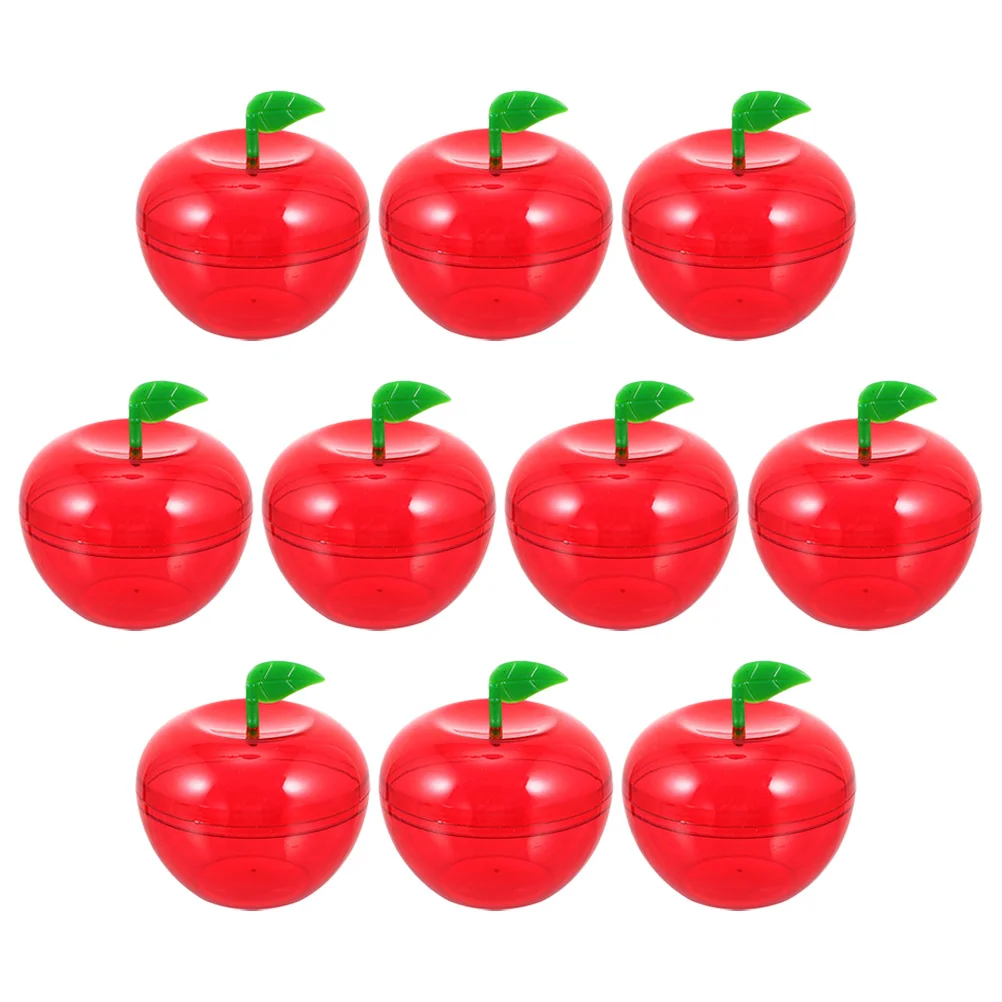 

10 Pcs Christmas Favors Apple Box Decor Snack Party Containers For Kids Parties