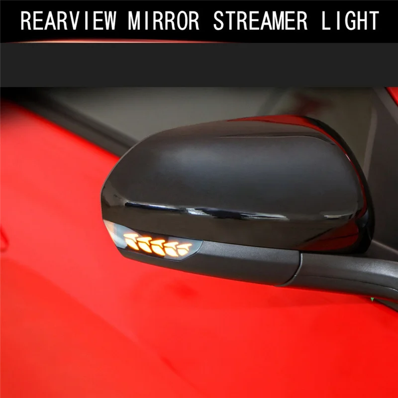 Автомобильное светодиодное боковое зеркало желтый свет струящиеся светодиодные