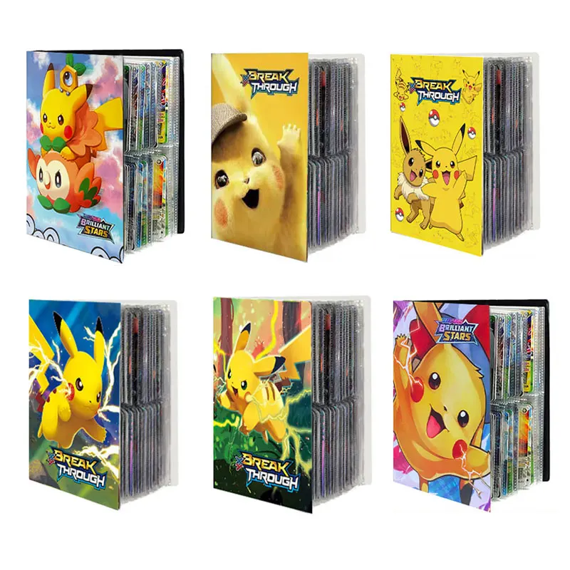 

New 240Pcs pokemon card binder 9 pocket Album Book VMAX GX EX Animation Characters Kawaii Game Card Collection Holder Album