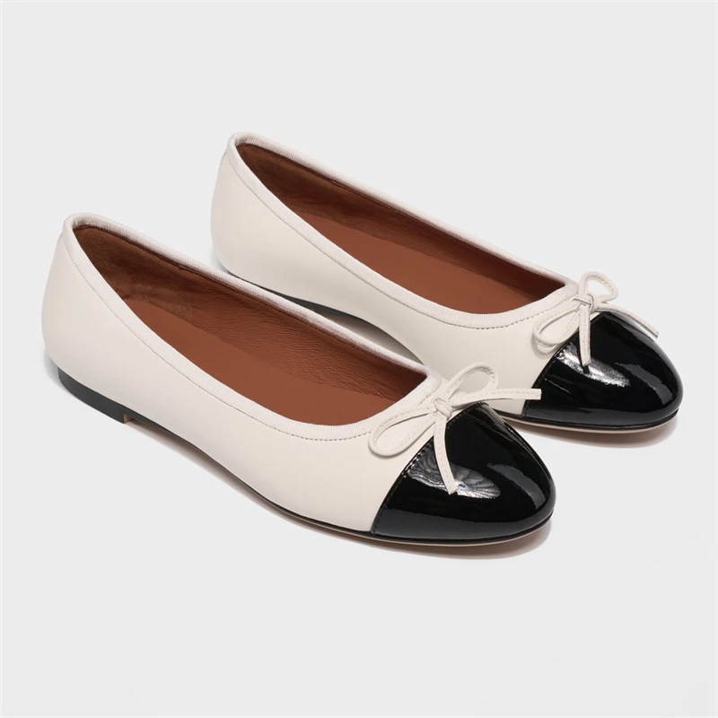 Балетные туфли на плоской подошве удобные повседневные смешанных цветов с