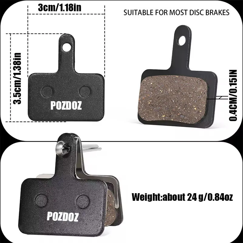 Фото 20 пар гидравлических дисковых тормозных колодок POZDOZ из смолы для SHIMANO B01S B05S MTB, дорожные велосипедные детали, износостойкие, бесшумные №4