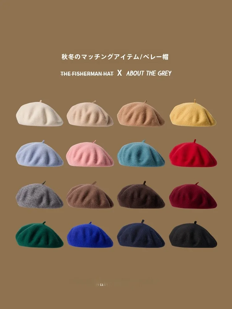 Самоудерживание! Однотонный флисовый берет женский осенне-зимний универсальный