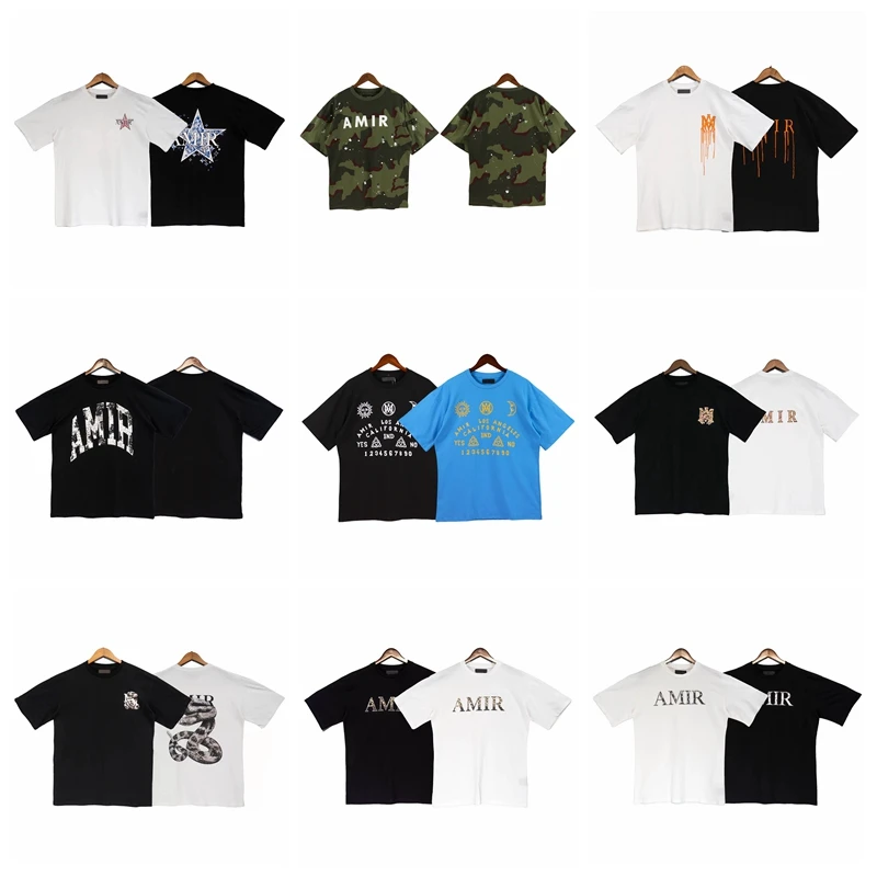 

2023 Mens Womens Tshirts, Harajuku Letter Print O- Neck T-shirt, Couples Loose Cotton Short Sleeve Tees Tops G0