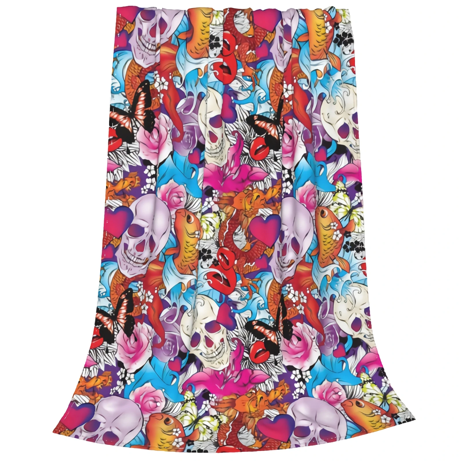 

Sherpa Fleece Blanket Heart Skull Flower Butterfly Fairy Fish Throw Blankets Kids Adults for Crib Bed Couch Chair Four Seasons