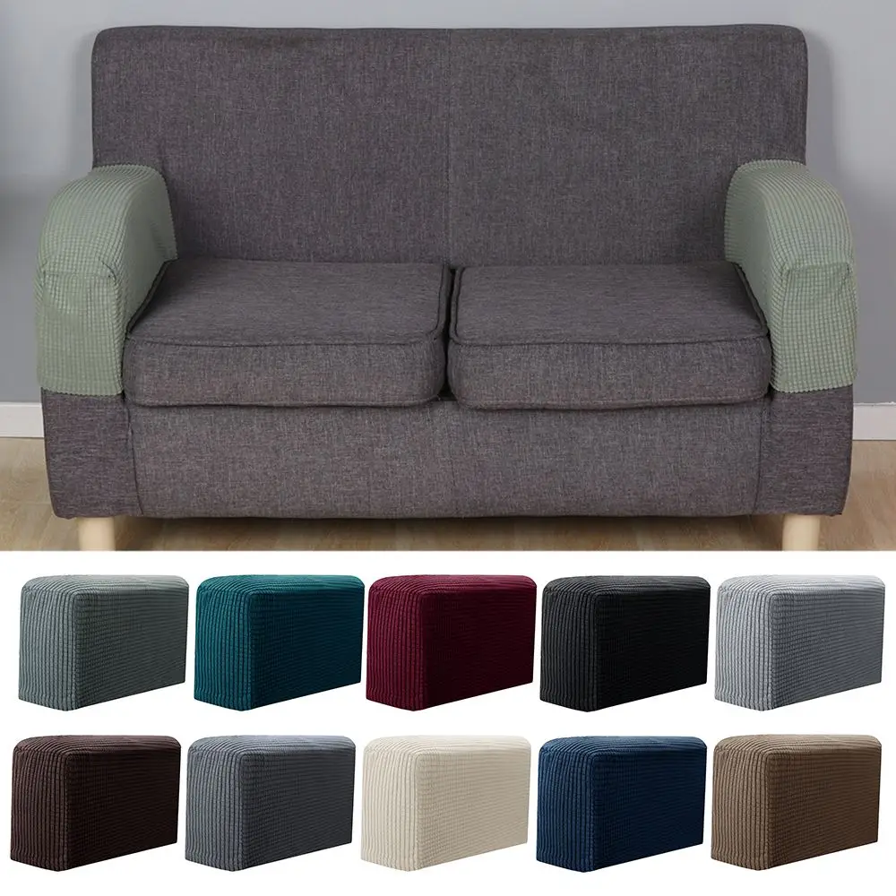 

2PCS High Quality Chair Removable Stretchy Armrest Covers Couch Arm Protector Home & Living Sofa Cover