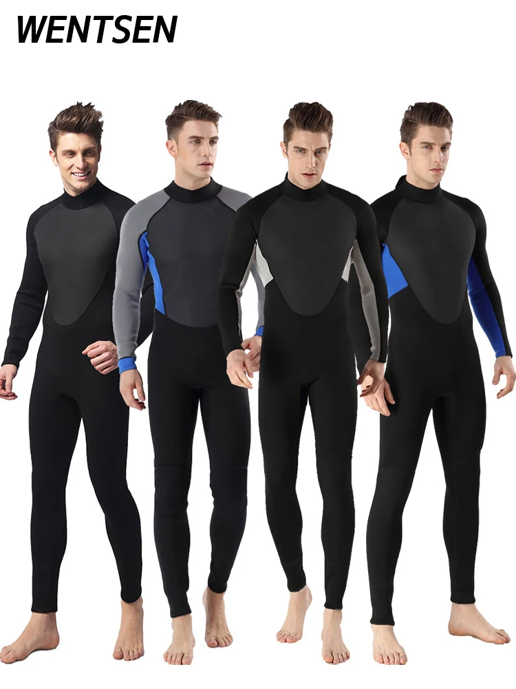 New 3mm neoprene Wetsuit for men surf scuba dress swimwear deep diving spearfishing waterproof Underwater fishing free diving