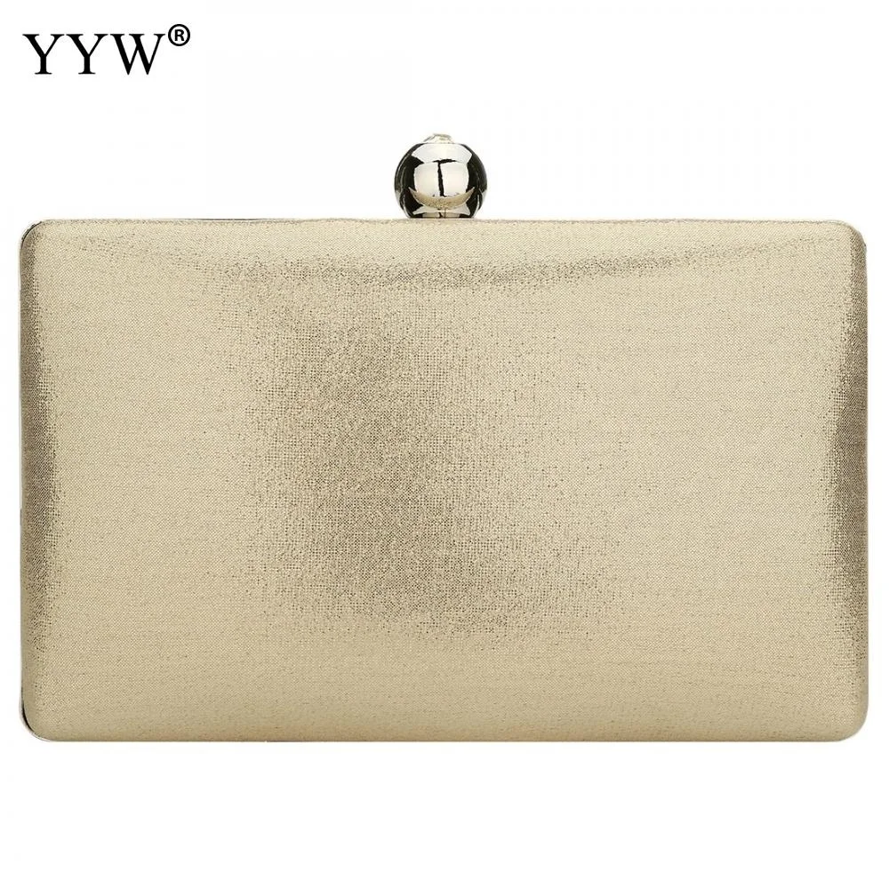 

Gold Evening Clutch Elegant Crossbody Messenger Bags High Quality Box Handbags Party Luxury Clutches And Purse Wedding