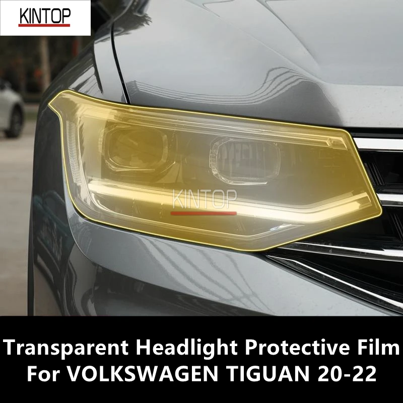 For VOLKSWAGEN TIGUAN 20-22 TPU Transparent Headlight Protective Film, Headlight Protection,Film Modification