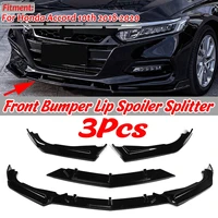 3pcs car front bumper lip deflector lips splitter diffuser spoiler guard protection for honda for accord 10th 2018 2019 2020