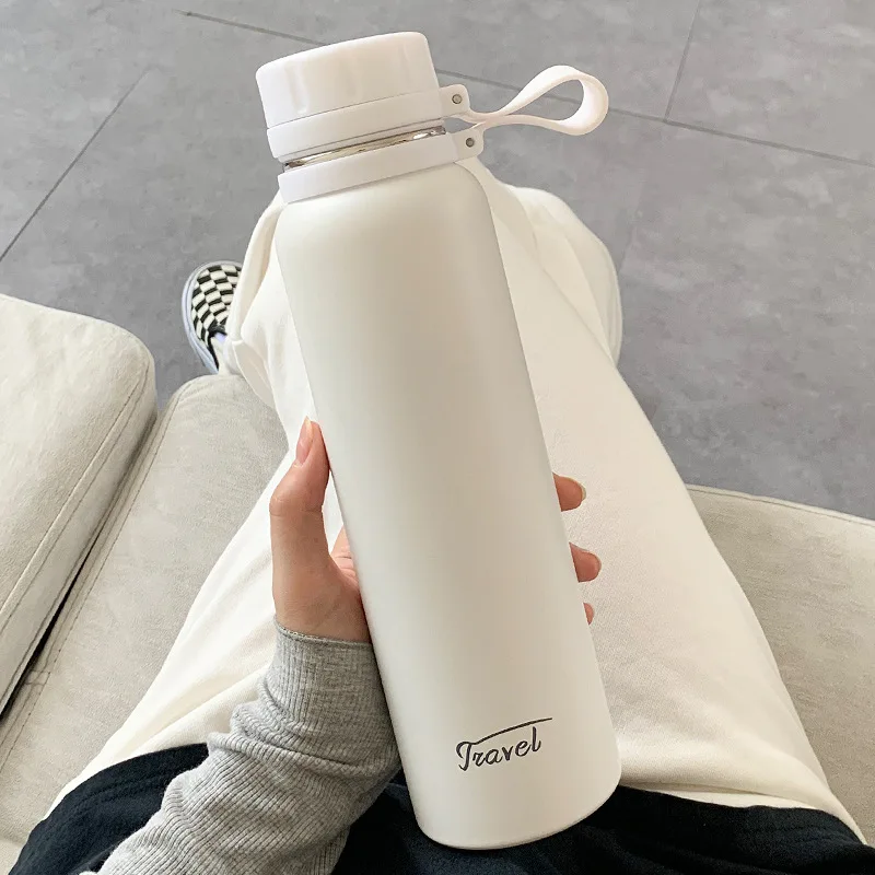 

850ml Sports Stainless Steel Water Bottle Drinking Cup Leakproof Portable Water Bottle Vacuum Thermos Flask