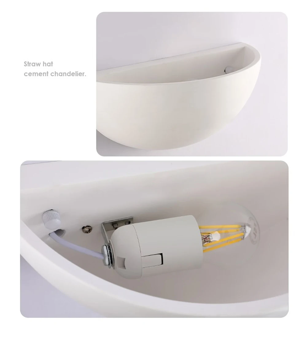 Современная гипсовая настенная лампа E27 скандинавские комнатные прикроватные