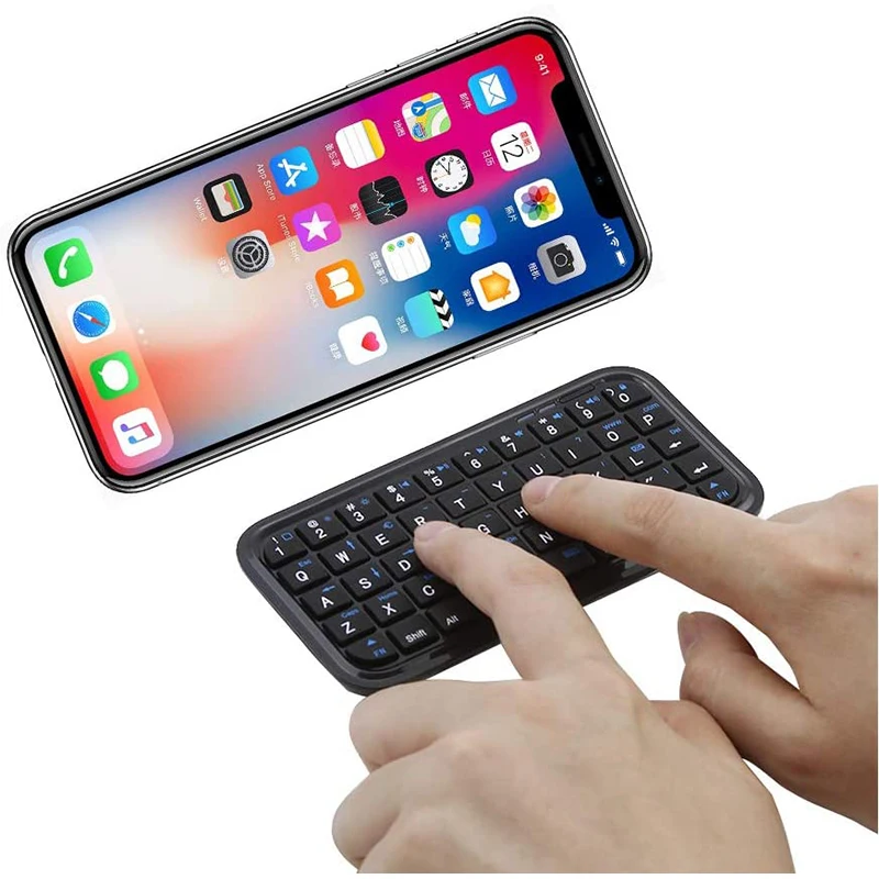 

SeenDa Mini Rechargeable Bluetooth-compatible Keyboard Wireless Pocket Keypad 49 Keys Keyboard for Notebook Tablets Smartphones