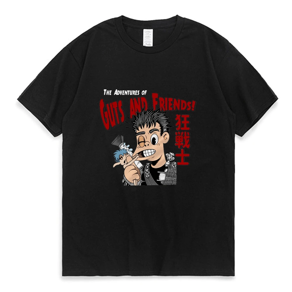 

Berserk Guts and Friends T Shirt Anime Streetwear Short Sleeve Harajuku Japan Trendy Oversized Short Sleeves Tee Shirt Tops Men