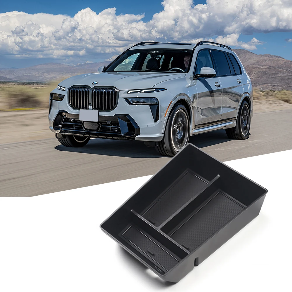 

Для BMW X5 G05 X6 G06 X7 G07 2019 2020 2021 2022 2023 Автомобильная центральная консоль, подлокотник, ящик для хранения, держатель лотка, аксессуары для интерьера