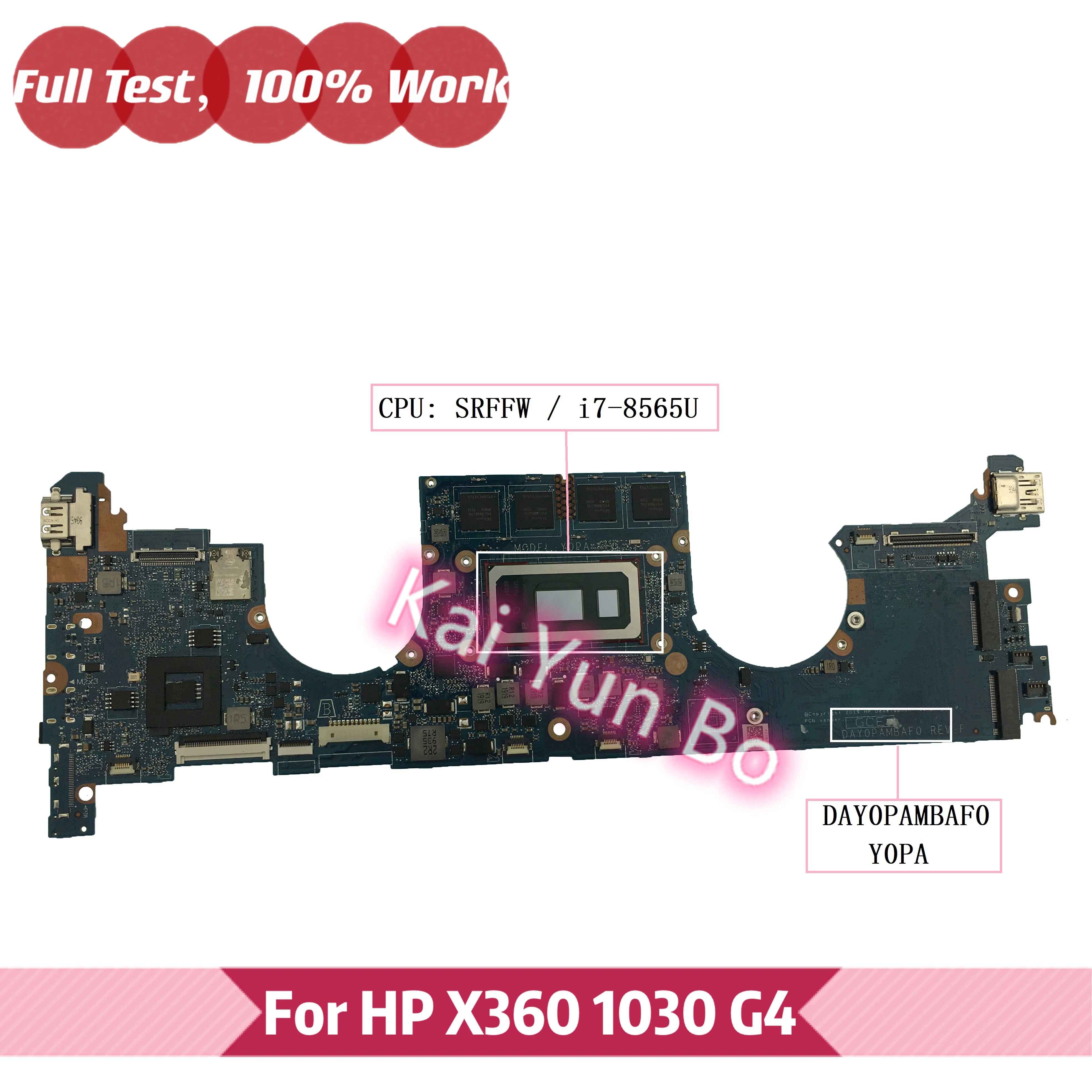 

Ноутбук L70770-601 DAY0PAMBAF0 Материнская плата для ноутбука HP EB x360 1030 G4 L70770-001 Y0PA с процессором i7-8565U 8 ГБ 100% Протестировано ОК