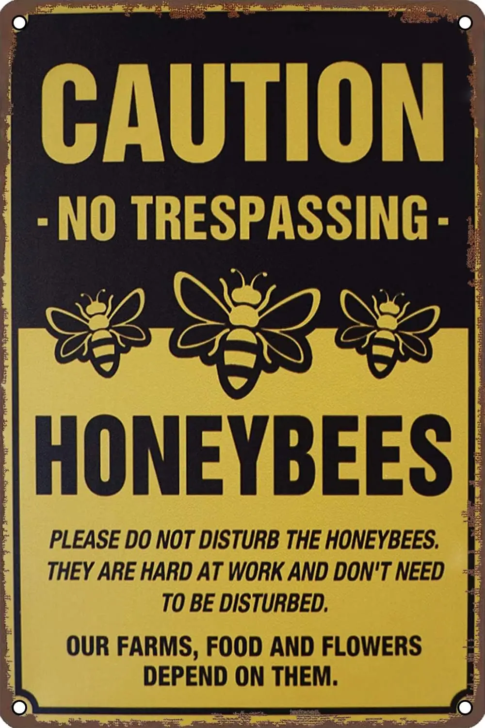Новинка nml Sgns Cuton No Trespssng Honey Bees t Work Metl Sgn Retro Wll Декор для дома Grden Mn Cve Brs Resturnts Cfes Offce St