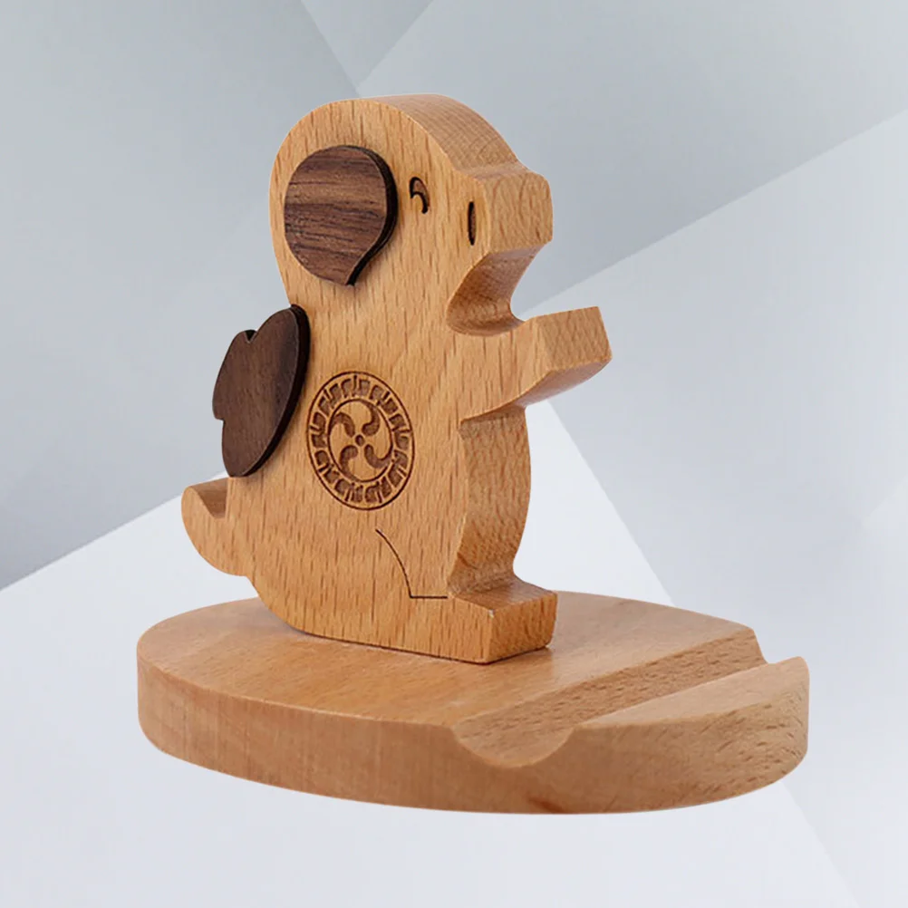 

1 Pc Mobile Stand Cartoon Wooden Holder Stand Bracket for Home Bedroom
