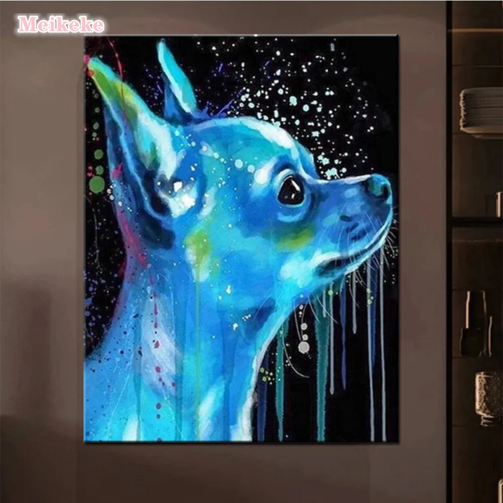 

Diy Diamond Embroidery Chihuahua Pet Dog 5D Full Square Round Diamond Painting Cross Stitch Mosaic Wedding Decoration