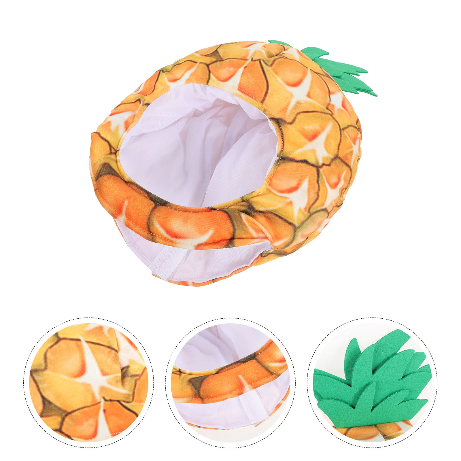 

Plush Fruit Mask Hat Cosplay Cartoon Pineapple Prop Bonnets Kids Cute Dress-up Headgear