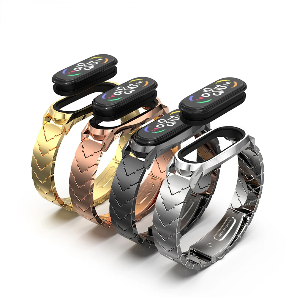 

Hot Sales for Xiaomi Mi Band 7 6 5 4 3 Metal Wrist Bracelet Mi Band 6 Strap Stainless Steel Wristbands Mi Band 5 Correa NFC Glob