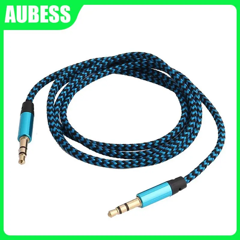 

1m Nylon Line Cord 3.5mm Plug Male Audio Cable Kabel Line Cord Auto Car Audio Audio Video Aux Cable Cable Kabel Line Cord