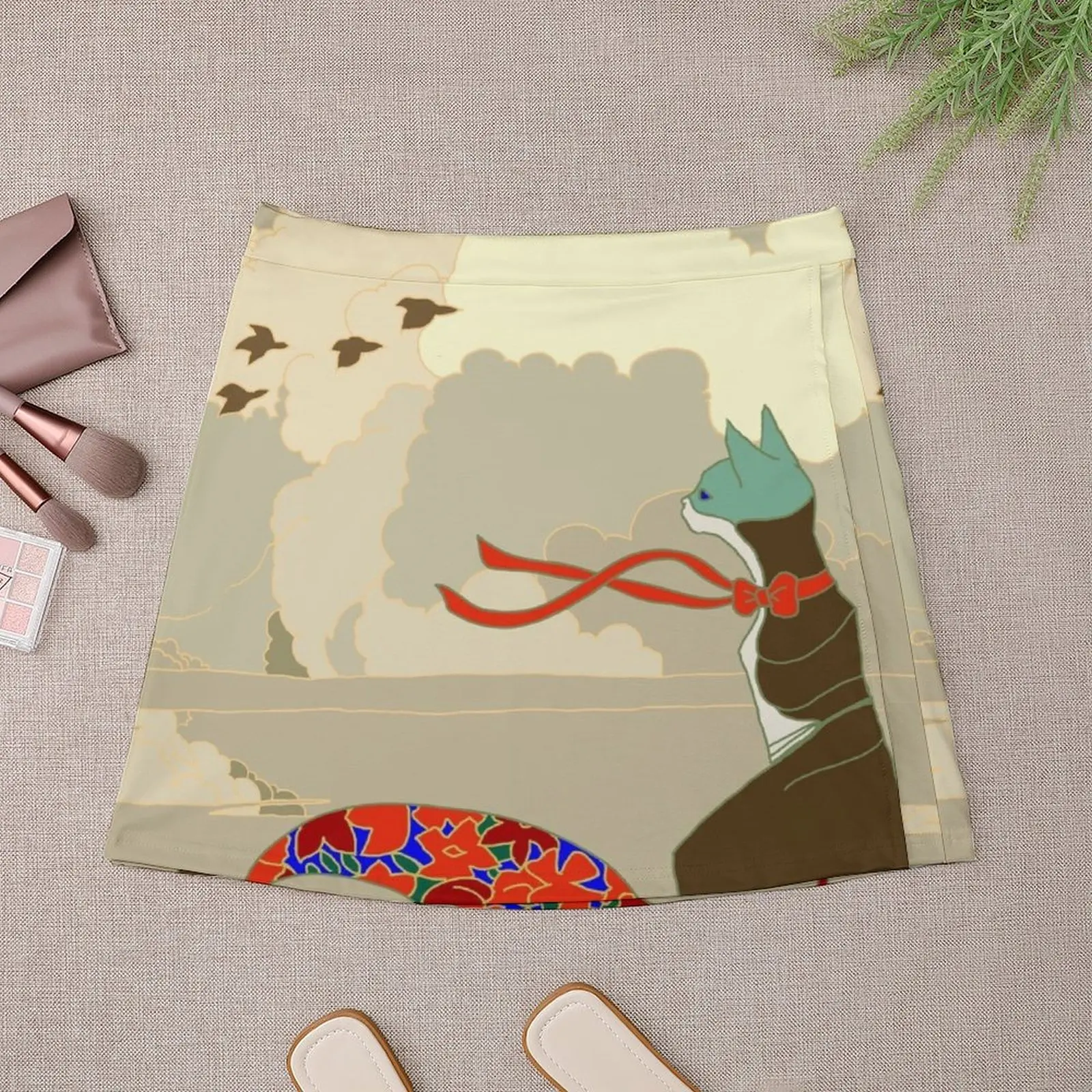 Dorelia Мини-юбка Art Deco Cat Женская короткая юбка