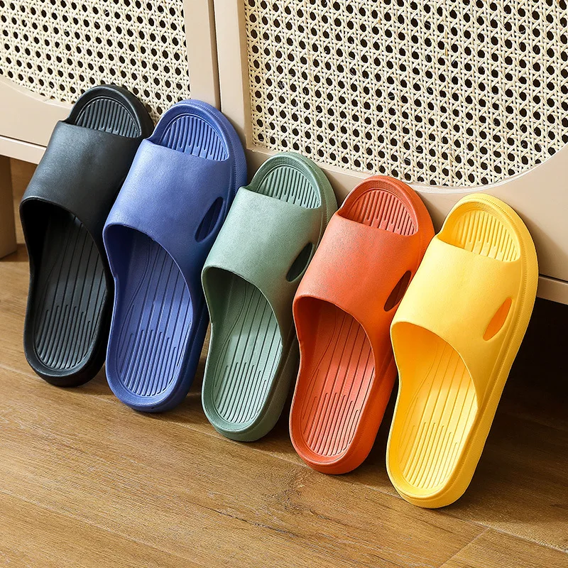 New Summer Couple Slippers Classics Bathroom Anti Slip Slippers Personality Indoor Women's Slippers Fashion Solid EVA Slippers