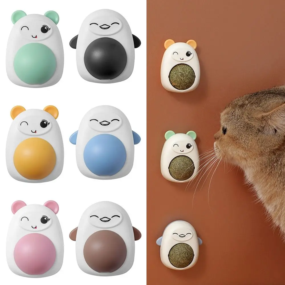 

2Pcs Pet Cat Catnip Toys Ball Rotatable Cat Mint Candy Licking Snacks Catnip Snack Nutrition Energy Ball Kitten Cat Toy Supplies