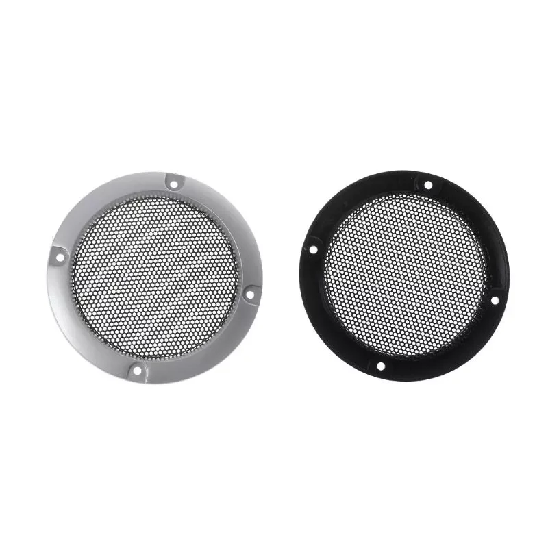 

2PCS Speaker Grills 3" Protective Subwoofer Frame Grille Cover Steel Mesh Decorative Circle DIY Accessories