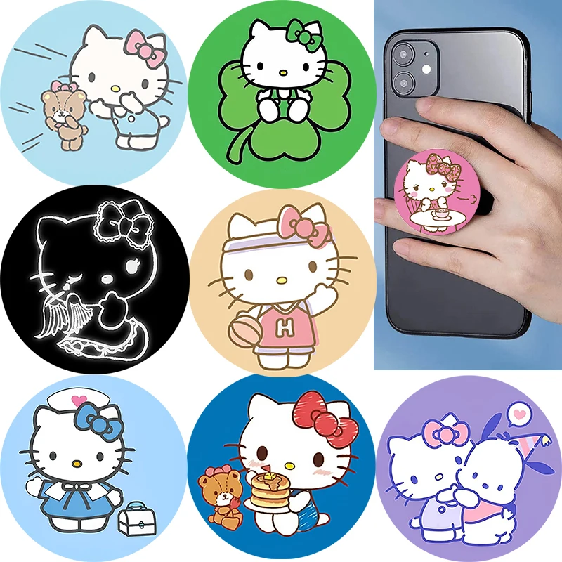 

popping Phone Socket Folding Phone Holder Stand Phones Grip Mobile Phone Accessories Soporte Hello Kitty Movil For Apple iPhone