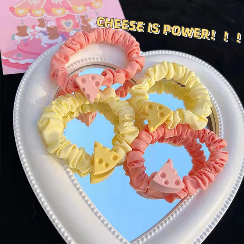 

Girl's Hair Accessories Cheese Hair Ring Cute Head Rope Temperament Cartoon Hair Rope Tying Hair Rubber Band Hair Band Fashion
