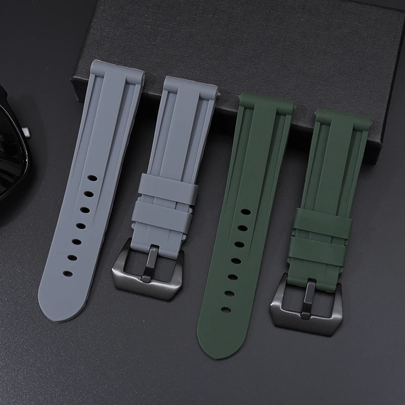 Ремешок силиконовый для часов сменный Браслет из нержавеющей стали с пряжкой