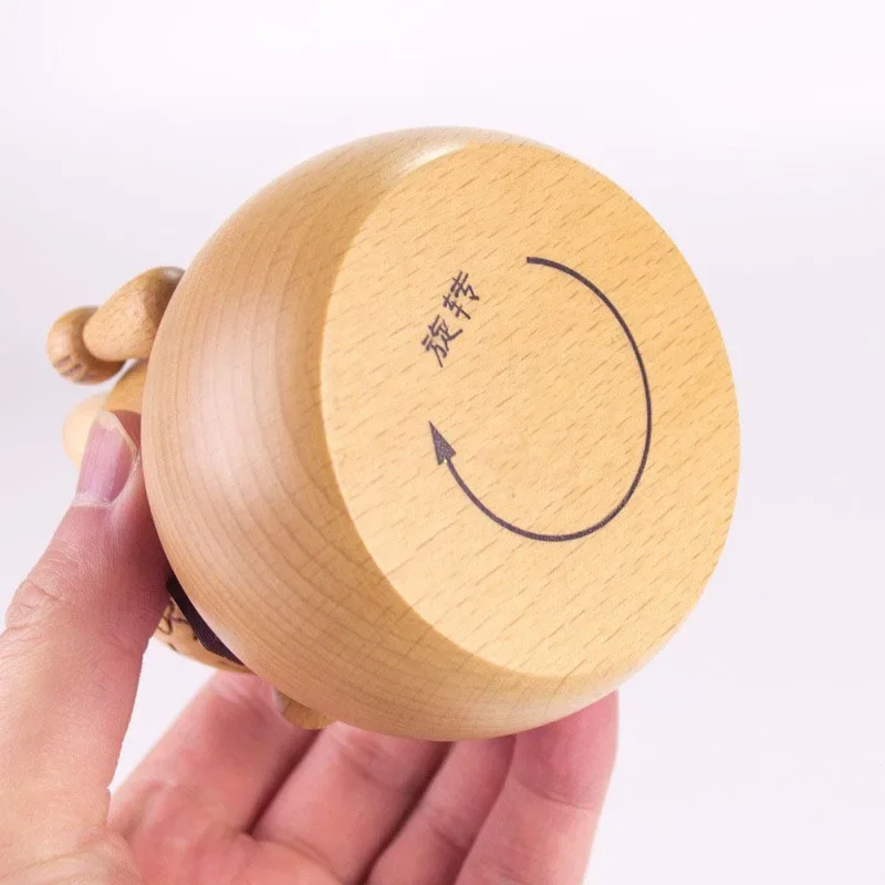 Деревянная музыкальная шкатулка с заводным механизмом руководство Lucky Cat ручной