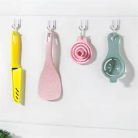 6pcs key holder wall self adhesive hook crochet mural pour suspendre colgador de llaves kitchen bathroom accessories home gadget