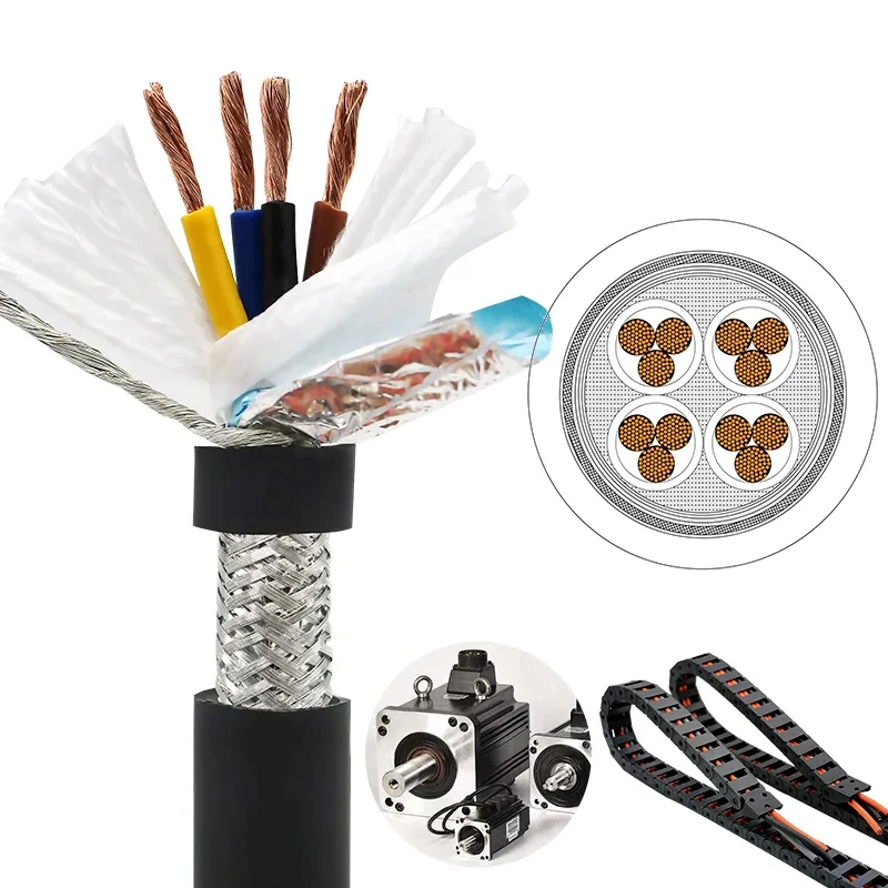 TRVVP 8 миллионов изгибов ПВХ изоляция луженая медь экранированный 5 6 10 ядер гибкий