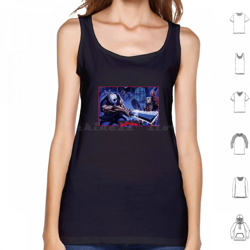 

Splatter House Tank Tops Print Cotton Dvg Dizionario Dei Videogiochi 80s Retro Retrogames Vintage Old Games 16bit