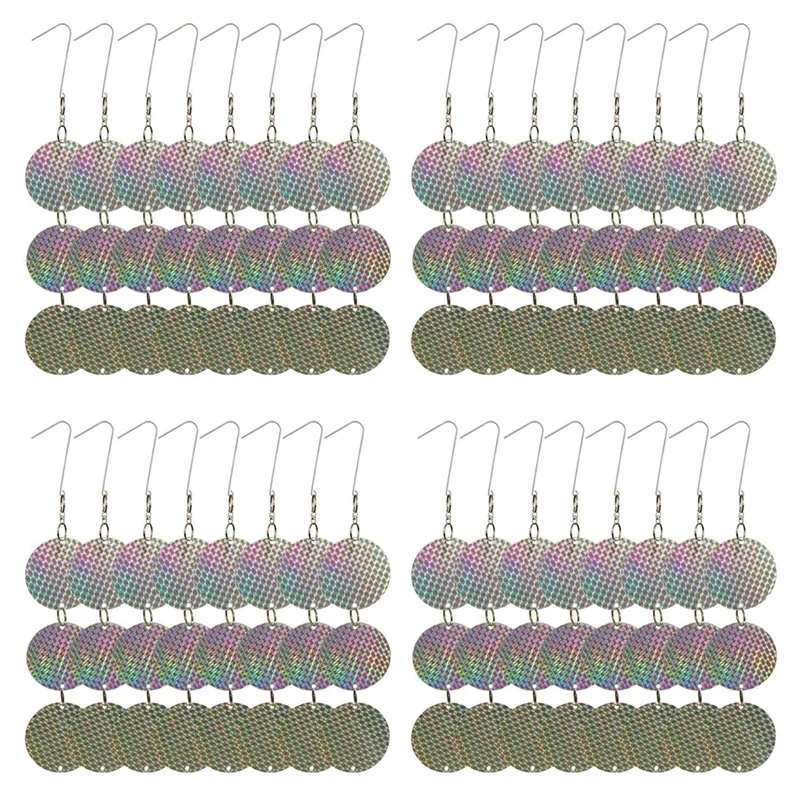 

96PCS Bird Repellent Discs Reflective Hanging Device to Keep Birds Away Like Woodpeckers for Pigeons Woodpeckers