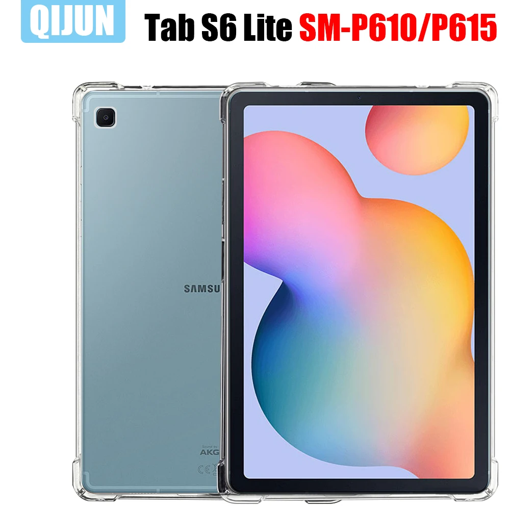 

Tablet Case For Samsung Galaxy Tab S6 Lite 10.4 TPU Transparent Silicone soft Cover Airbag Protection fundas for SM-P610 SM-P615